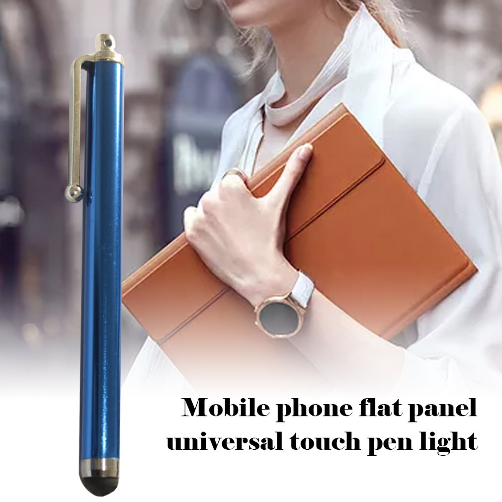 La Luce Del Telefono Mobile Condensatore Penna Del Metallo Della Penna Della Scrittura a Mano di Tocco Dello Schermo Del Telefono Cellulare Tablet Universale di Tocco Della Penna