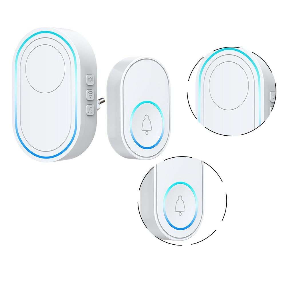 Wireless Doorbell APP Wifi Doorbell Intelligent Welcome Home Alarm System White 300m Remote Smart Door Bell