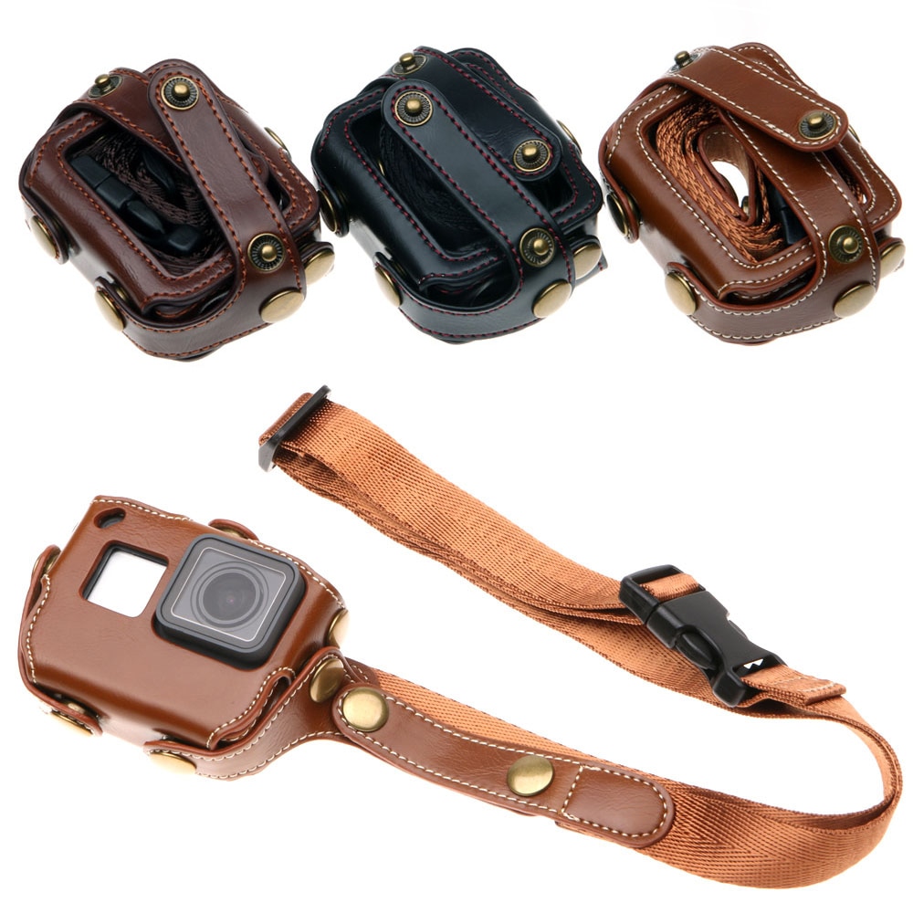 Funda protectora para Gopro Hero 7 6 Black Edition, funda de piel sintética, funda protectora para Go Pro Hero 7 6 5, accesorios para Cámara de Acción