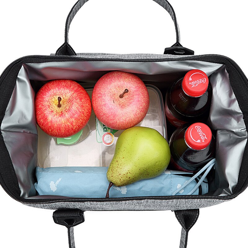 Lonchera de lona grande portátil con aislamiento para alimentos, bolsas de hombro térmicas para Picnic, para mujer, niños, hombres, bolsa de lonchera, bolsa de mano