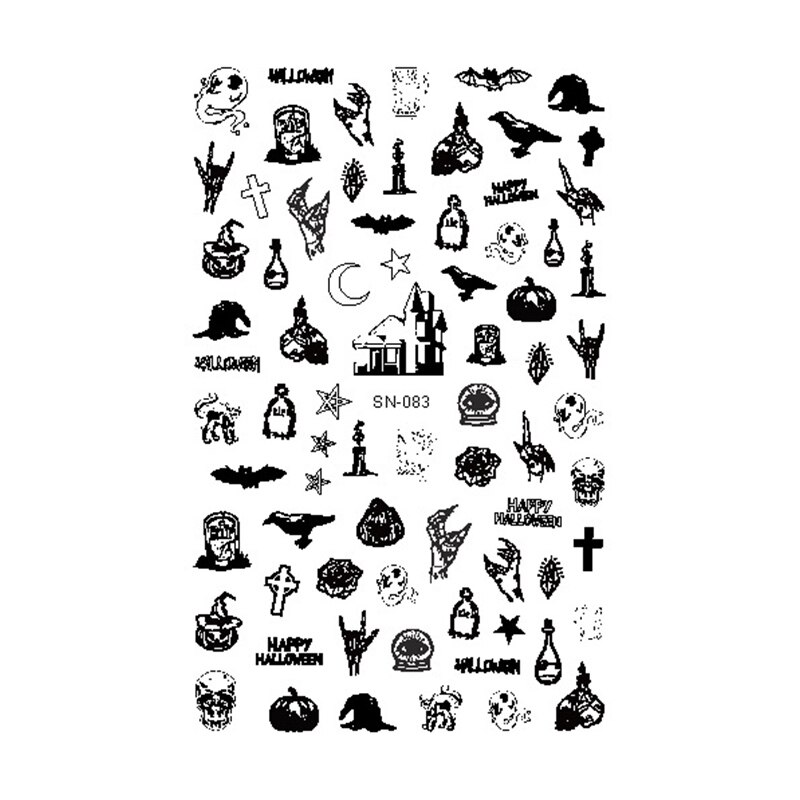 Luminoso Halloween Unghie Artistiche etichetta Zucca ragno per L'autoadesivo Del Chiodo 3D Consigli Decorazioni manicure Consigli: SN083