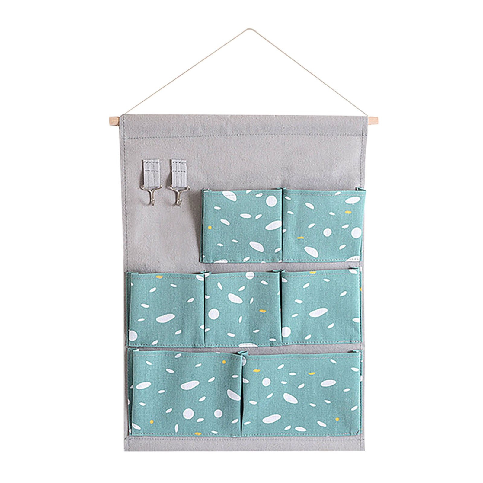 Organizador colgante de tela con bolsillos, Bolsa de almacenamiento de artículos diversos de montaje en pared, impermeable, tela para el hogar, organizador de armario, 25 #: F