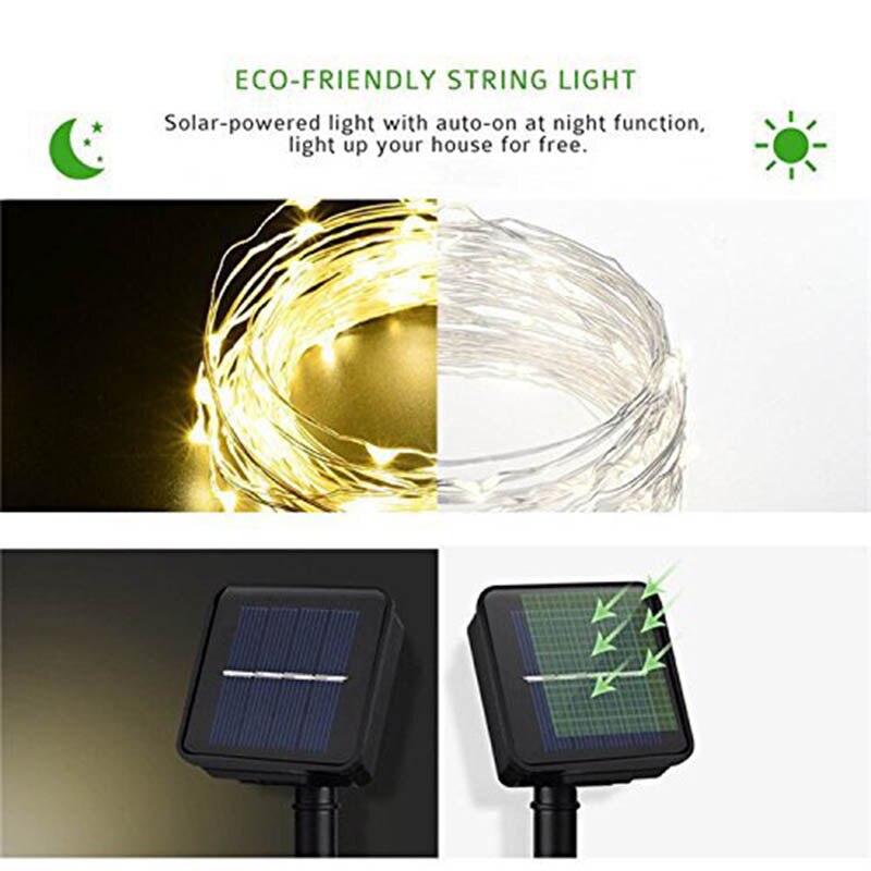 Solar lamp string 40/100 LEDS Copper Wire String Fairy Lights Waterproof Christmas Solar toy Lamp For Garden Solar toy lamp