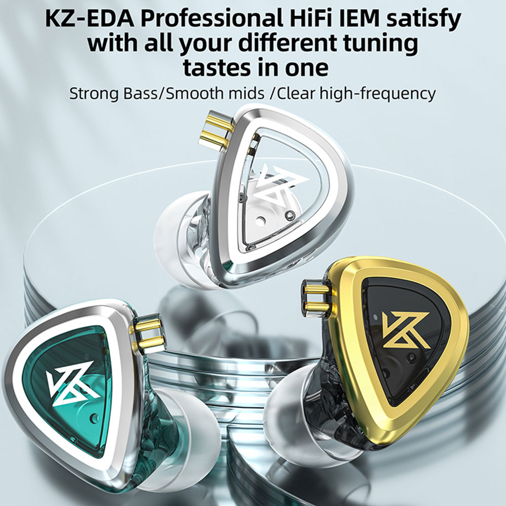 KZ EDA 3 Pair 3 Audio Earphones/ EDA Balanced In Ear Monitor Headphones Sport Noise Cancelling HIFI Headset Detachable Earbuds