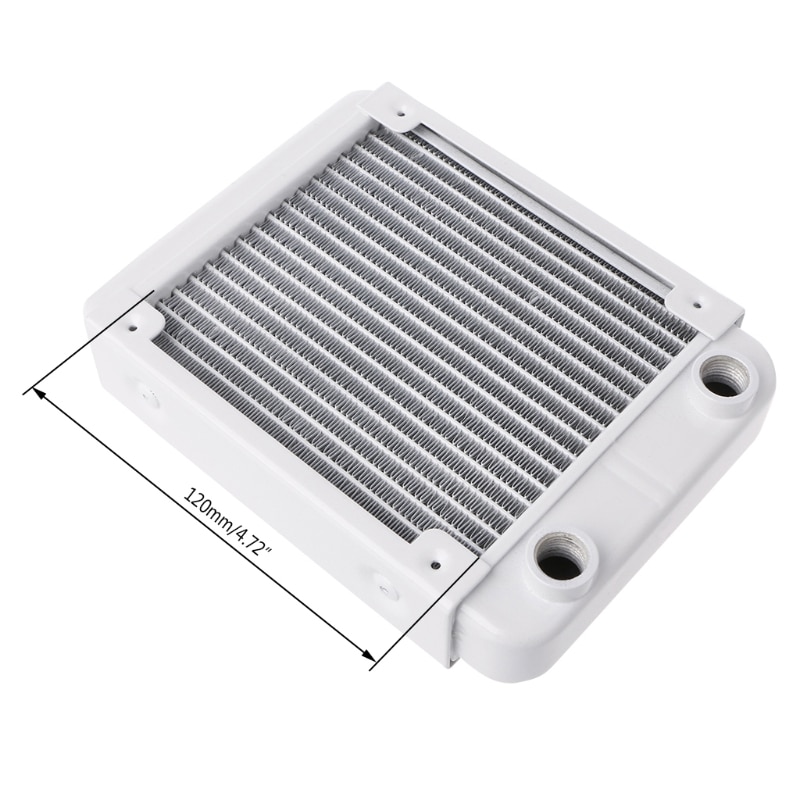 1pc hvide 120/240/360mm aluminium vandkøling computer radiator vandkøler 18 rør cpu kølepladeveksler