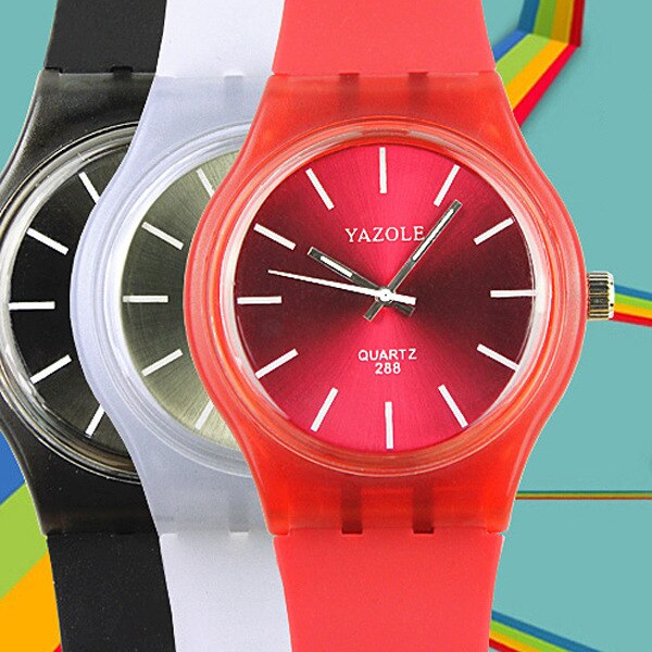 Vrouwen horloge sport meisje eenvoudige mode dikte student leisure siliconen waterdicht smart lady quartz horloges