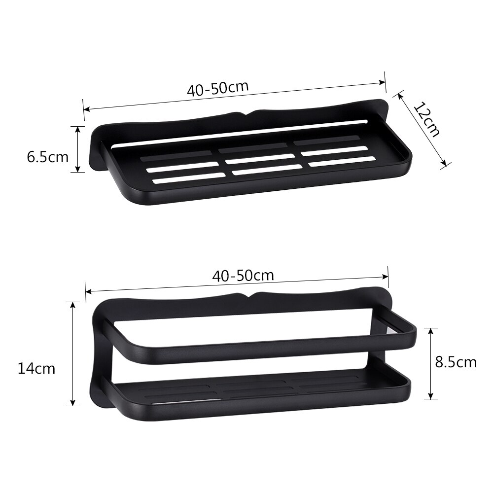 Aluminum Bathroom Shelf Bathroom Shelves Wall Mount Bathroom Shelf Bathroom Kitchen Storage Rack Easy to Install