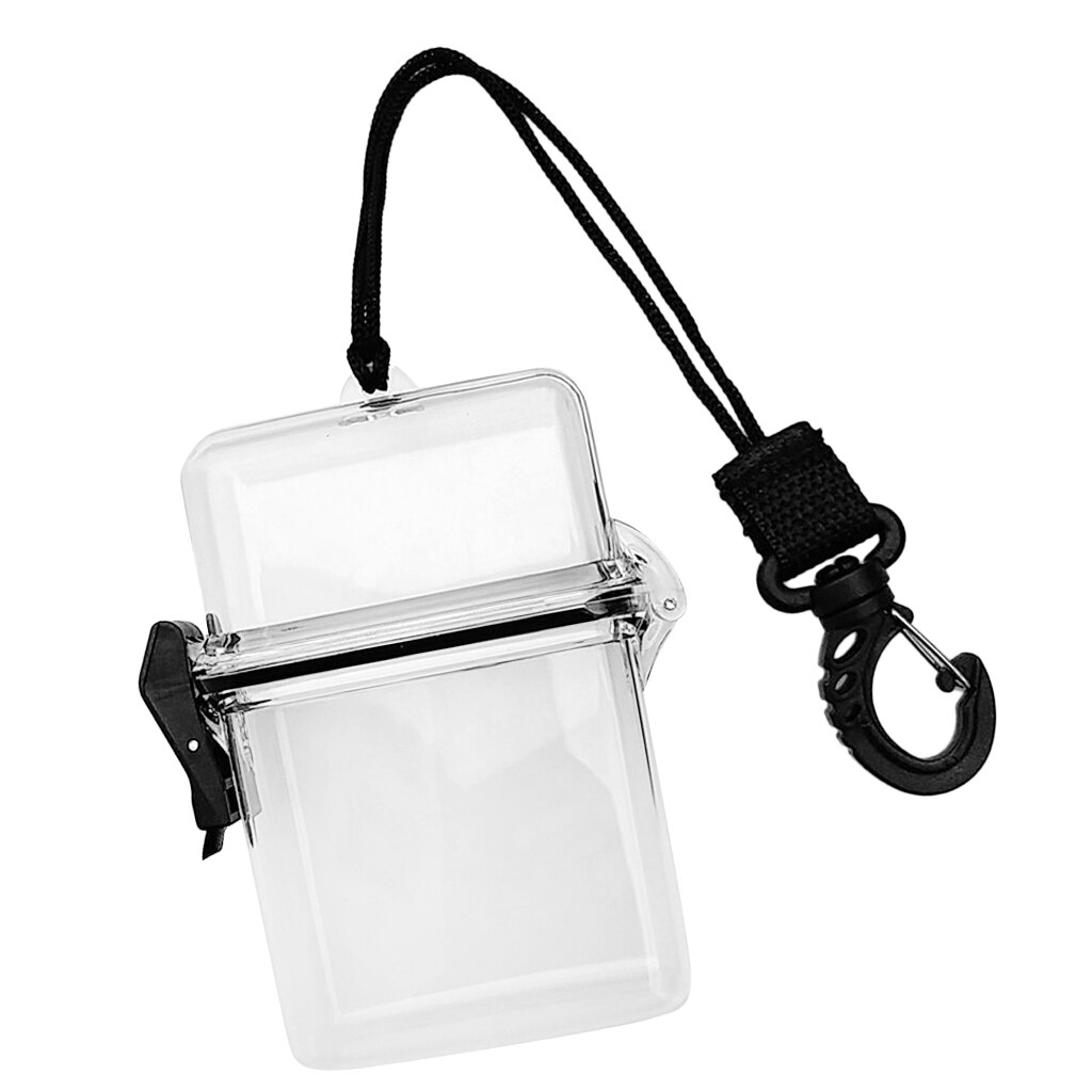 ABS Plastic Waterproof Dry Box Case Capsule Storage Container & String Clip for Scuba Diving Diver Surfing Kayaking Accessories