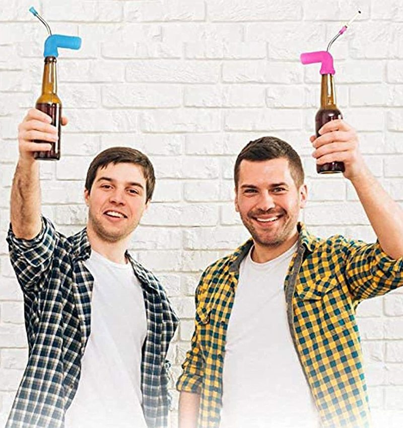 1 stk øl snorkel halm øl bong tragt slammer dobbelt snorkel drikke øl bar værktøj festivaler fest dispenser ølhane