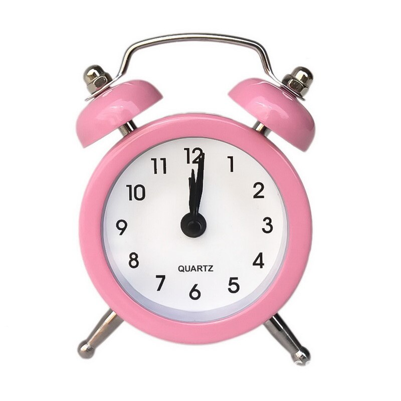 Mini despertador de de 50mm, alarma de viaje, despertador, Reloj de escritorio analógico con campana, herramientas para acampar al aire libre, pequeñas: F