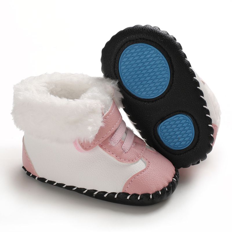 Pasgeboren Baby Meisjes Jongens Snowboots Winter Lederen Laarzen Baby Zachte Bodem Schoenen Baby PU Harige Warme Laarzen