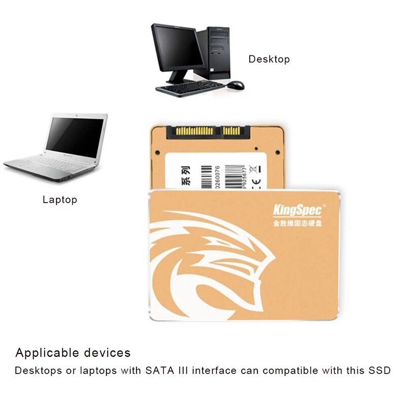 KingSpec P3-256 SATA III 3.0 2.5 pouces 3D MLC numérique SSD lecteur à semi-conducteurs pour ordinateur portable ordinateur de bureau