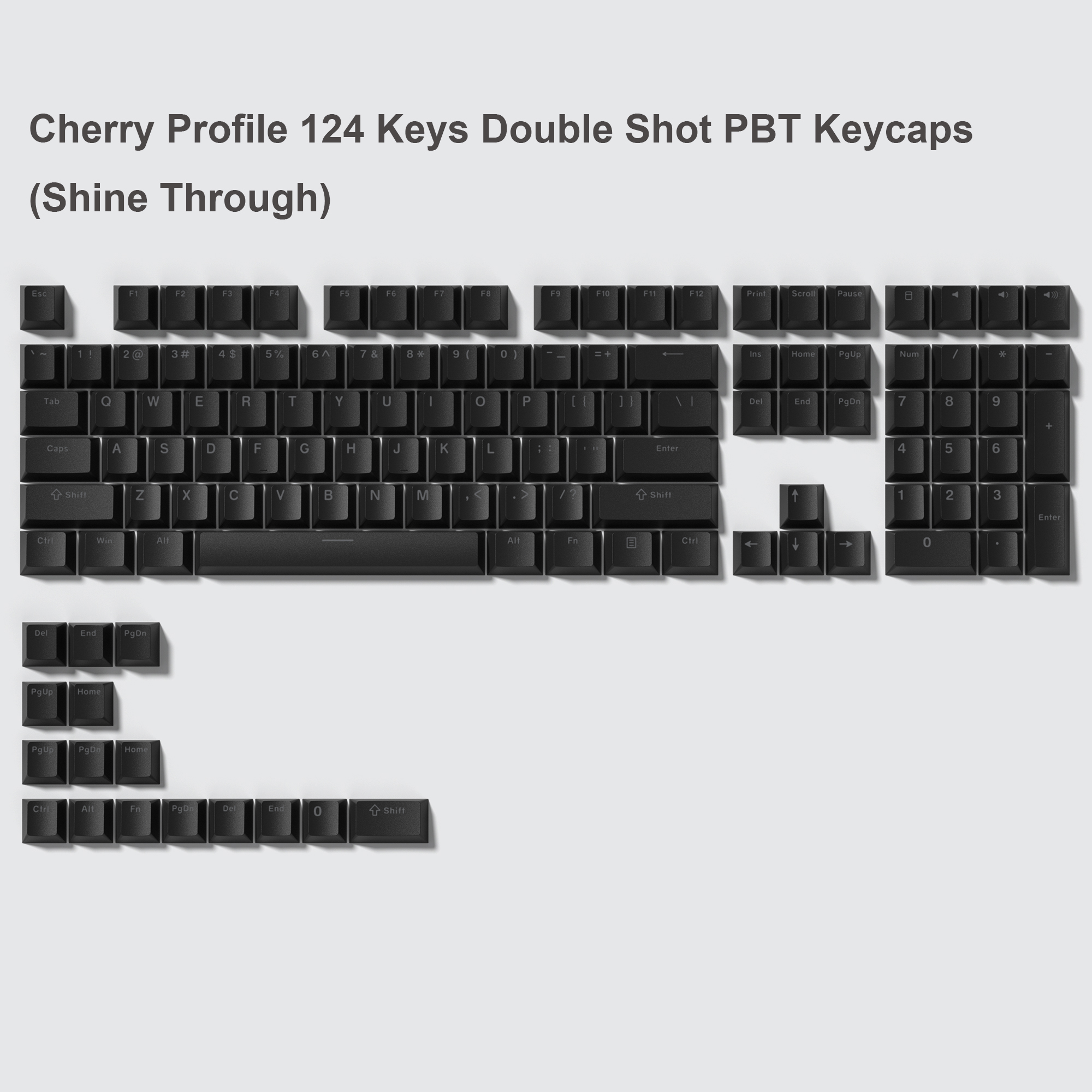 132 Tasten Farbverlauf Lila Kirschprofil PBT-Tastenkappen doppelt Schuss-Tastenkappe für 60 % 65 % 75 % 100 MX schalten mechanische Spielen-Tastatur: hellrosa