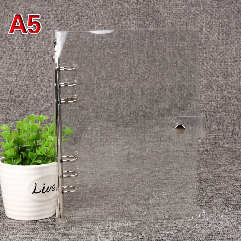 A5A6A7 loose-leaf book case PVC transparent 6-hole loose-leaf book hand book shell loose-leaf binder binding supplies: A5