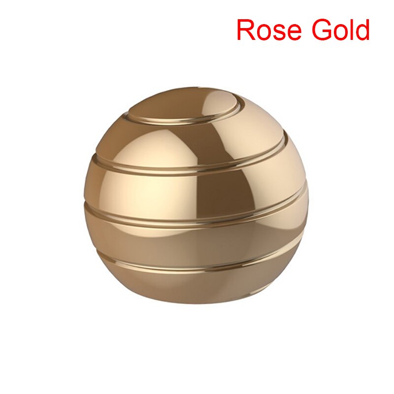 Desktop Decompression Rotating Spherical Gyroscope Kinetic Desk Toy Metal Gyro Optical Illusion Flowing Finger Toy: RSG