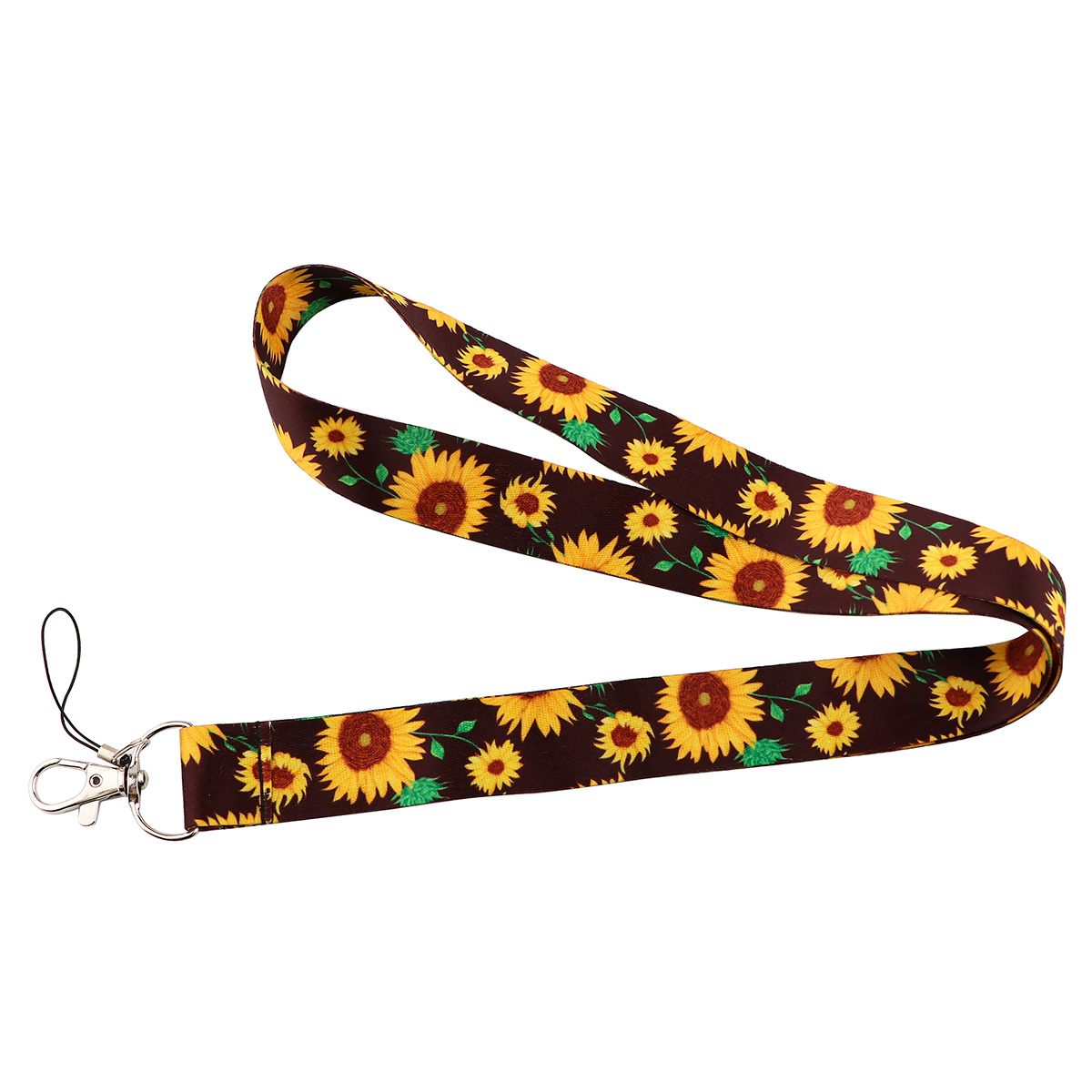 ER1823 Daisy Sunflower Lanyard Card ID Holder Car KeyChain ID Card Pass Gym Phone Badge Key Ring Holder Jewelry: 5