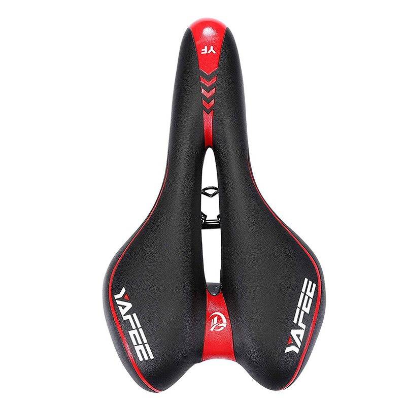 Tapis de vélo selle vtt vélo de route creux ergonomique choc mousse rembourré doux montagne vtt route vélo siège vélo accessoires: Rouge
