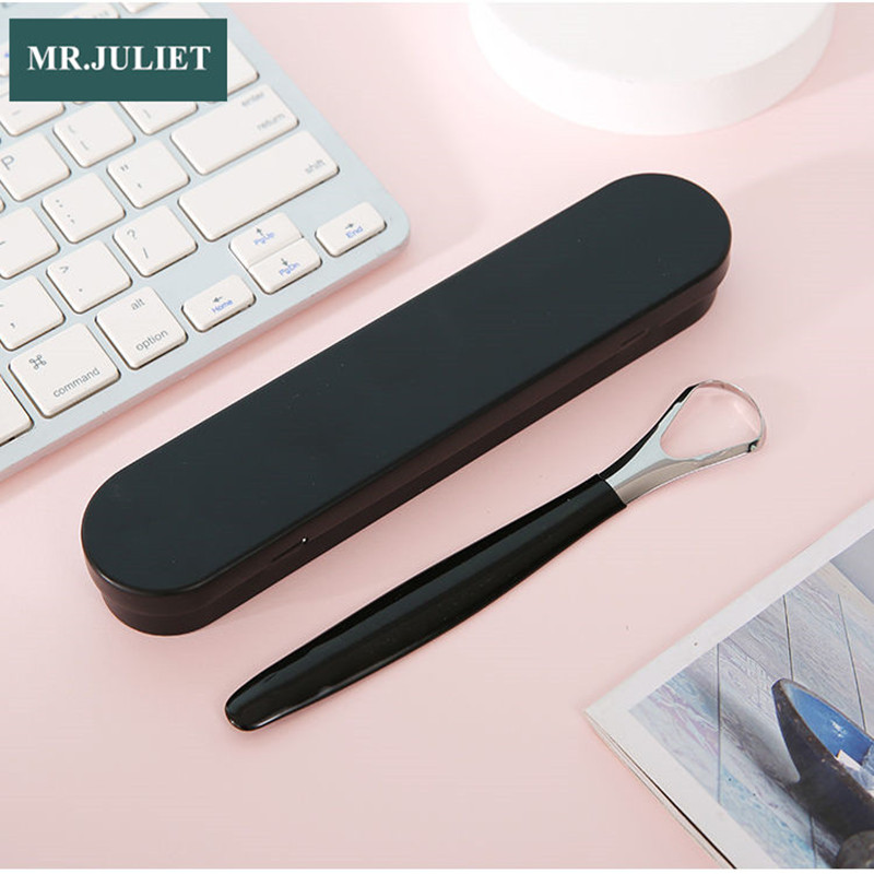 Nettoyeur de langue pour adulte, élimine la mauvaise haleine, odeur buccale, brosse de revêtement de langue, grattoir de langue en acier inoxydable