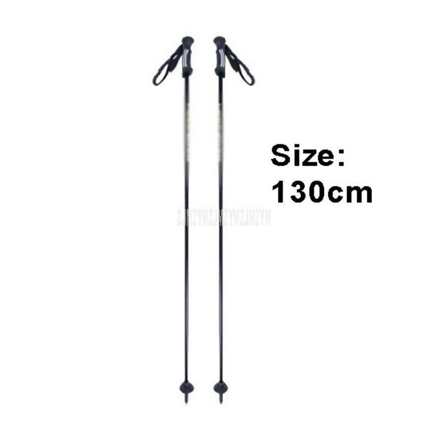 110cm-130cm Ultralight Ski Pole Ultra-Fine Carbon Fibre Snow Skiing Board Pole Portable Outdoor Sport Trekking Stick 1pair: 130cm