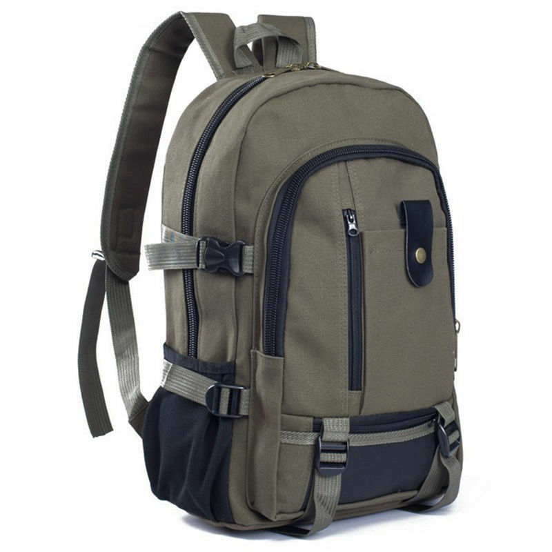Mochila masculina de lona vintage, mochila masculina feita em lona com grande capacidade de viagem, bolsa para escola e laptop 2020