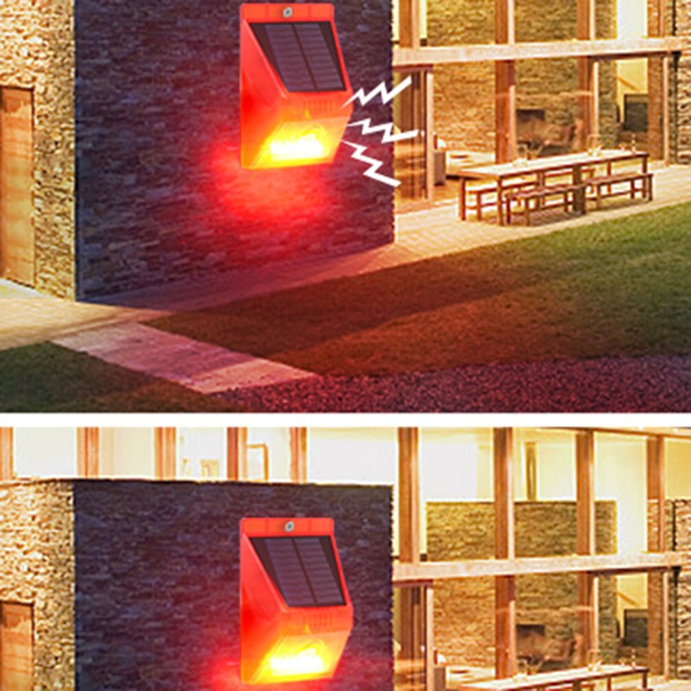 Solar Alarm Light Wireless IP65 Motion Sensor Outdoor Garden Security Lamp for Safety Home Factory Garden Smart Fast Alarm