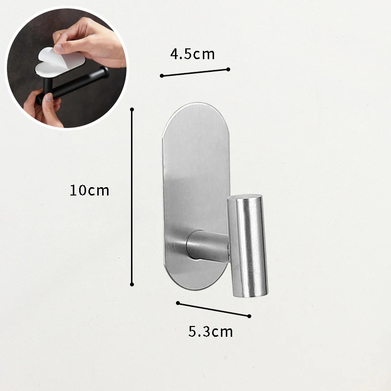 Wall Mount Toilet Towel Paper Holder Adhesive Black Silver Kitchen Roll Paper Stand Hanging Napkin Rack Bathroom Accessories WC: PURPLE