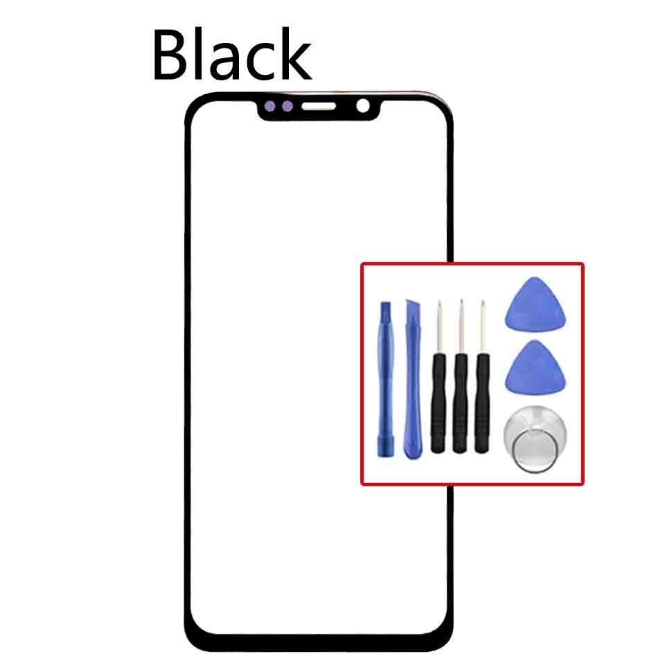 Exterior da tela para motorola moto p30 nota tela de toque painel frontal display lcd exterior lente cobertura vidro reparação substituição: Black-With tool