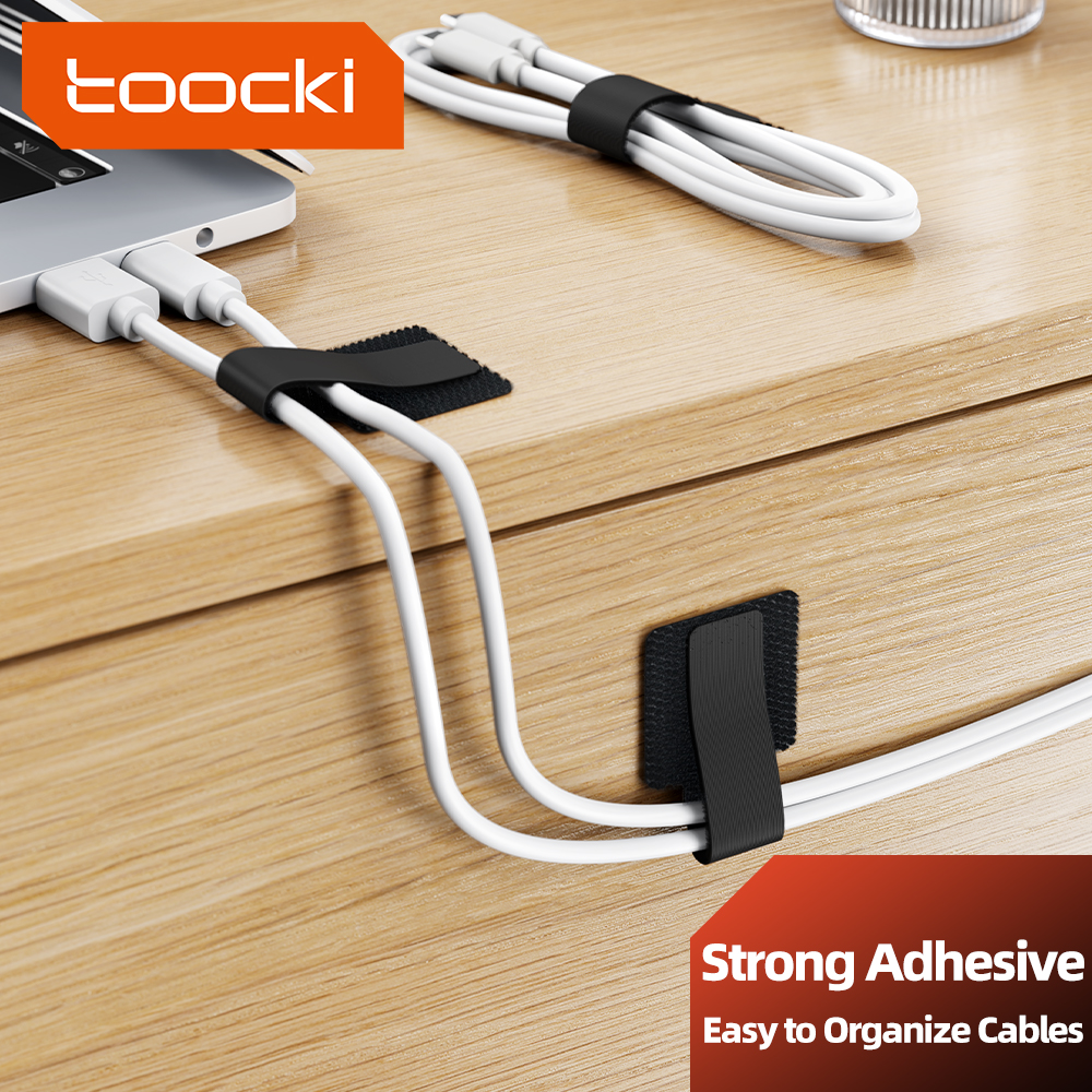 Toocki Zerreißbarer USB-Kabelaufwicklung, Kabel-Organizer, Kabelmanagement, Kabelbinder, Telefonzubehör, Kabel-Organizer