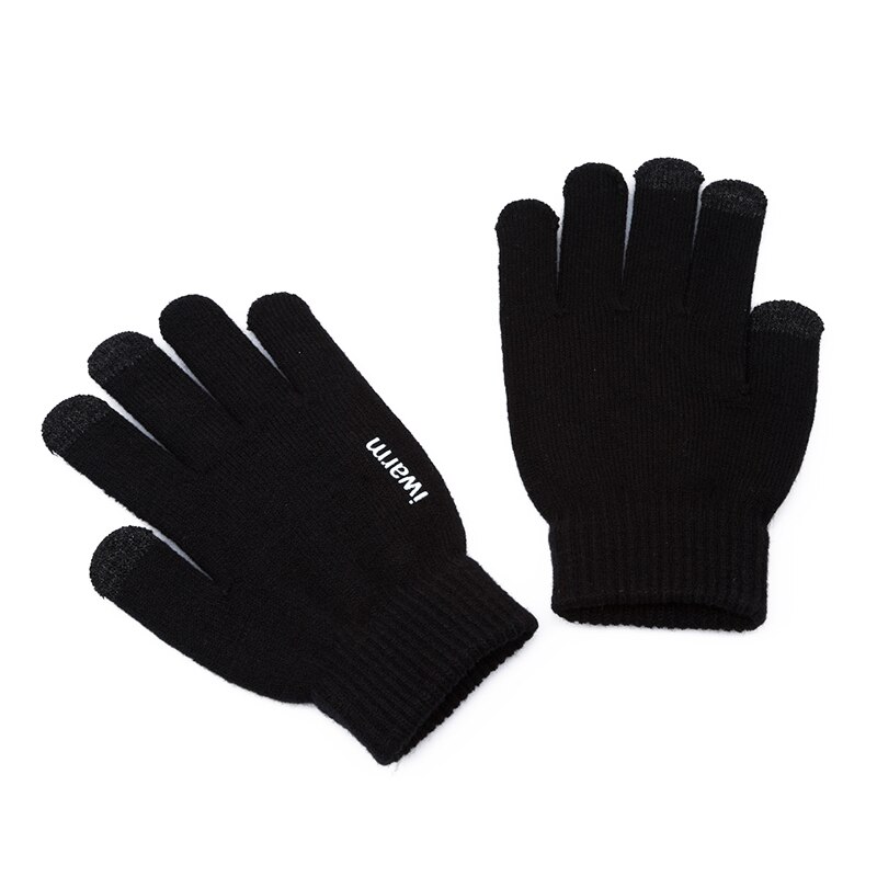 Heren gebreide skihandschoenen antislip touchscreen heren dikke warme handschoenen winter herfst heren wanten warme handschoenen