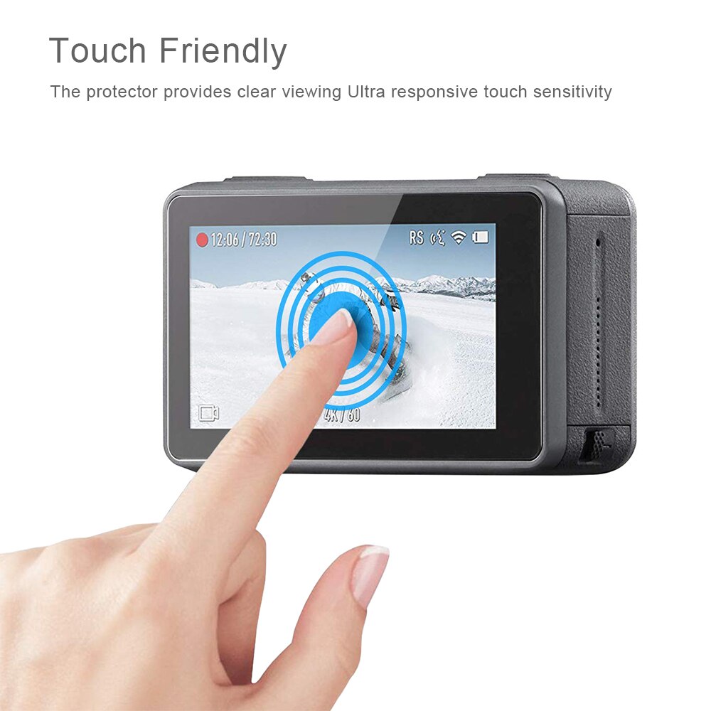 Lente de vidrio templado 3 piezas + Protector de pantalla LCD para Cámara de Acción DJI OSMO película protectora para deporte DJI OSMO cam accesorio
