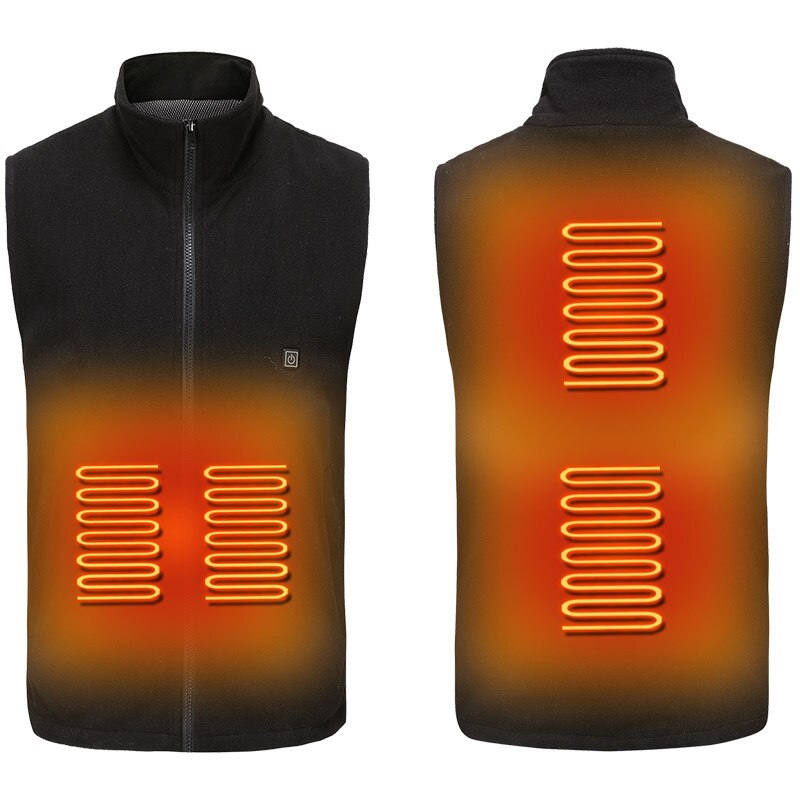 Usb Verwarming Vest Motorfiets Verwarmde Jas Skiën Outdoor Wandelen Verwarming Vest Verwarming Jas T Voor Mannen Vrouwen Zwart Grijs