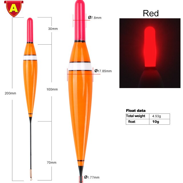 Led fiskeflåd elektrisk flyder lys dybt vand flyder fiskegrej havbåd fiskeri fiskeri de pesca gratis batteri  cr425: Hvid