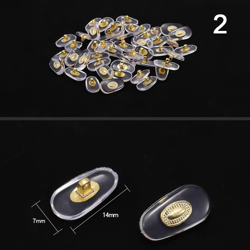 5Pairs Adhesive Silicone Nose Pads Glasses Nose Pads Non-slip White Gold Thin Nosepads For Glasses Eyeglasses Sunglasses: 5Pair A2 15x7MM