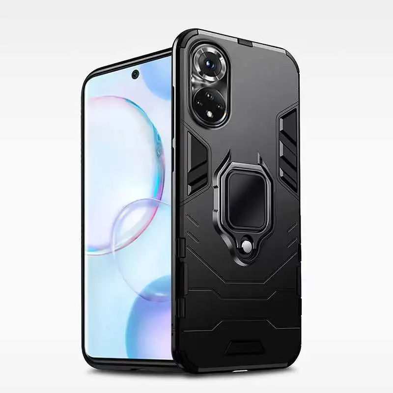 Coque Magnétique Anti-choc Pour Huawei P60 Pro - Étui Armor Ring (Noir)