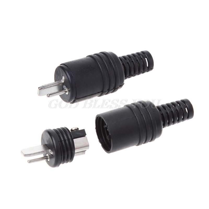 Enchufe de altavoz de 2 pines DIN, Conector de soldadura de Cable de altavoz Hifi, 10 Uds., ,