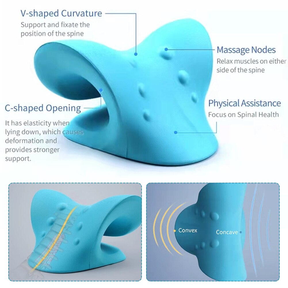 Neck Support Tension Reliever Neck Shoulder Relaxer Red Releases Muscle Tension Relieves Tightness Soreness Theraputic