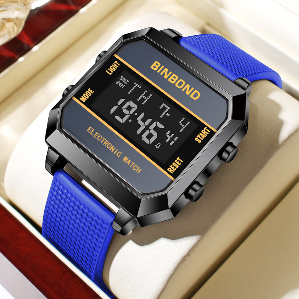 Outdoor Sport Electronic Watch Men Multifunction Watches Alarm Clock Chrono Waterproof LED Digital Double Time Watch: Rose