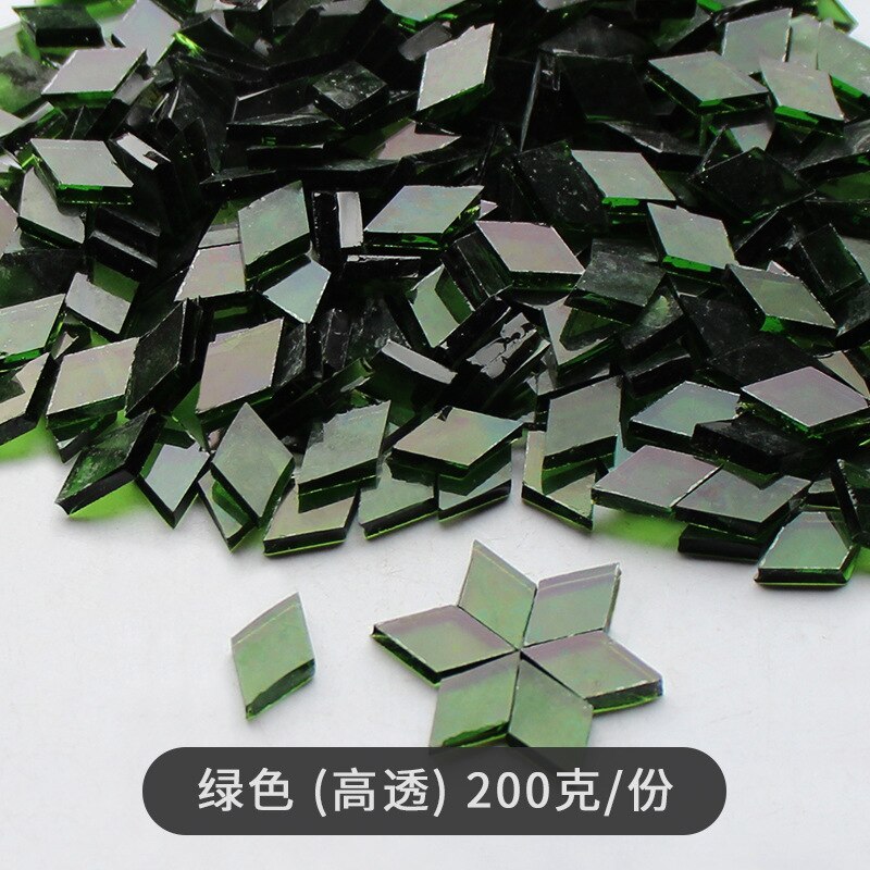 200G Diamant Vormige Glazen Mozaïek Tegels Stukken Ruit Diy Craft Accessoires Mozaïek Maken Materiaal Handgemaakte Kandelaar Lampen: i