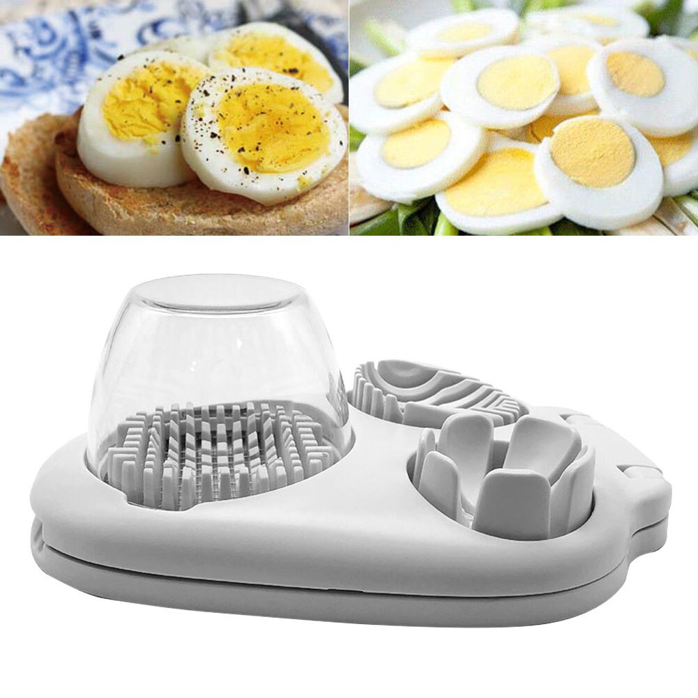 3 In 1 Snijden Roestvrij Staal Multifunctionele Eieren Slicer Aardbeien Keuken Tool Avocado 'S Cutter Wit Thuis Dicing Praktische