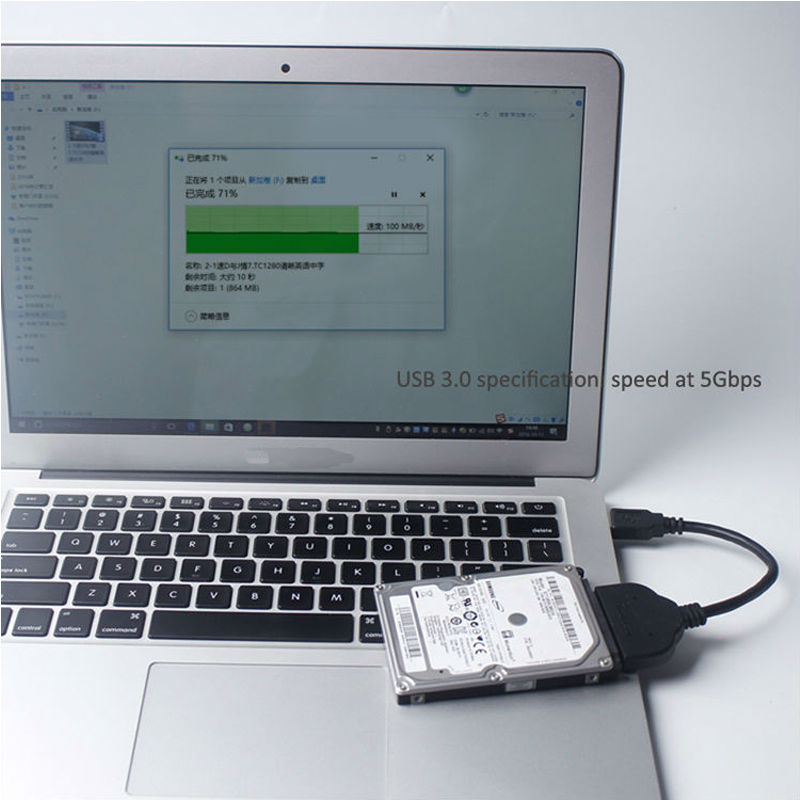 Ult-el mejor adaptador SATA USB 3,0 a Serial ATA 22pin Cable convertidor disco duro externo para 2,5 "HDD/SSD 20CM