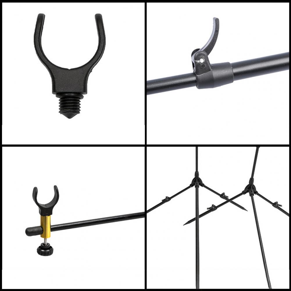 Titular da vara de pesca dobrável anti-ferrugem portátil ajustável retrátil pólo de pesca suporte para ao ar livre retrátil carrinho de pesca