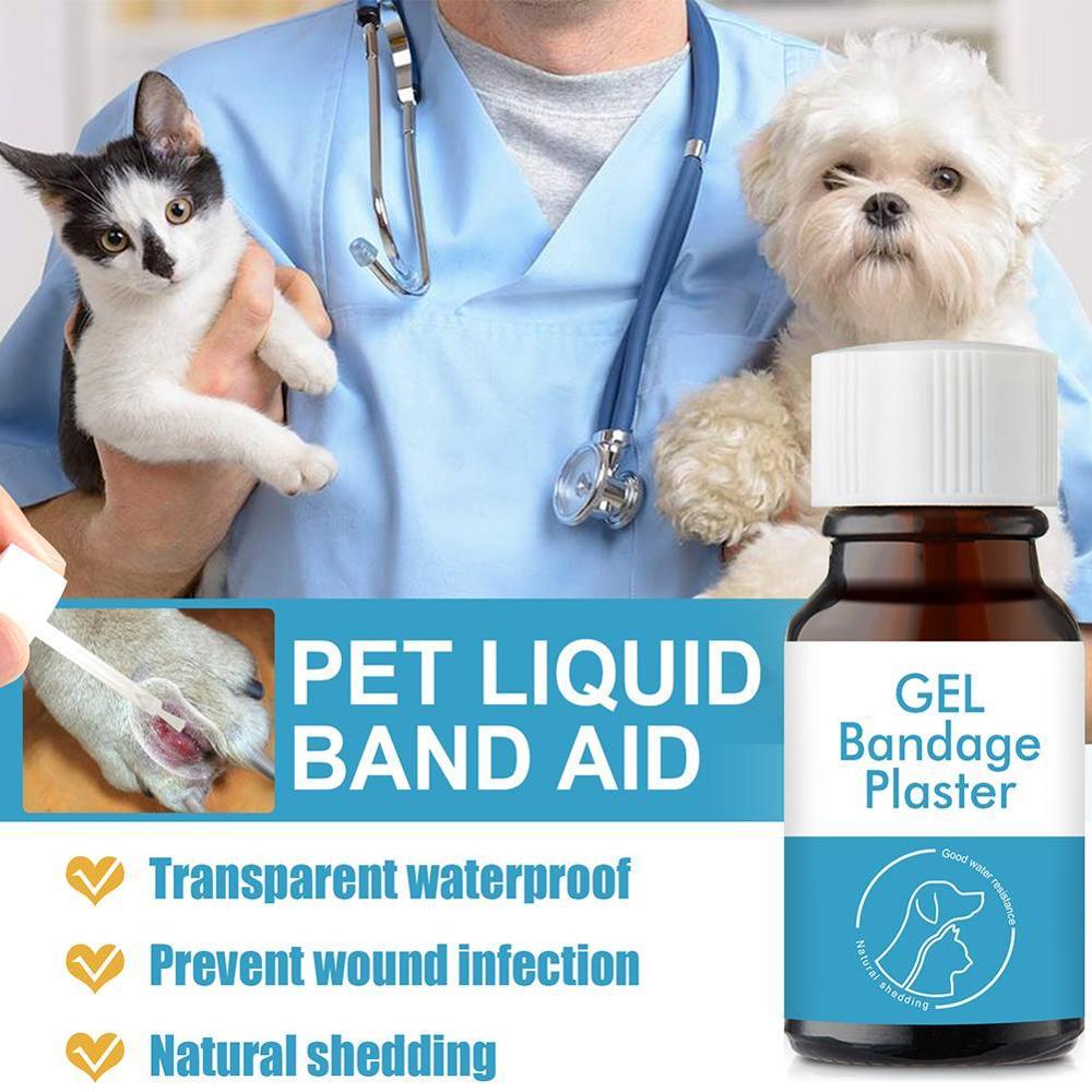 Waterdichte Wondgenezing Gel Vloeibare Bandage Wond Patch Wond Voor Honden Katten Dressing Wond En Desinfecteren Hemo Pleister L H7K7