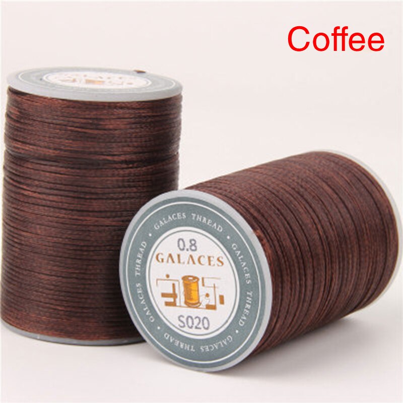0.8mm 90m Waxed Thread Cord String Strap Sewing Leather Stitching Necklace Rope For Jewelry Making Bracelet Supplies: Coffee