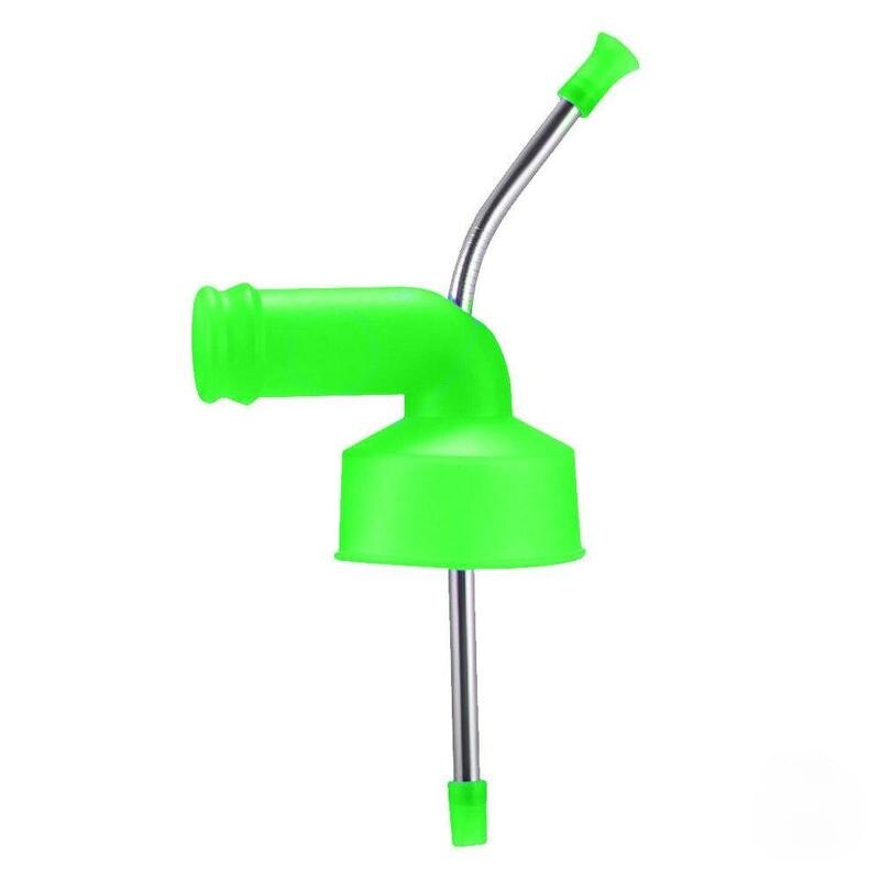 1PC Bier Schnorchel Stroh Bier Dispenser Doppel Schnorchel Trinken Bier Bar Werkzeuge Festivals Party Dispenser Unterhaltung Zubehör: 02-Green Short