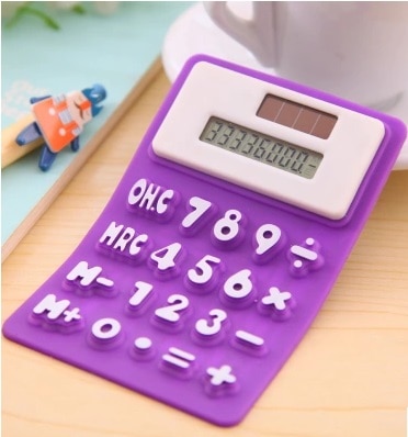 Calculator capable scientific calculator lovely solar silica gel mini office computer stationery computer soft deli calculator