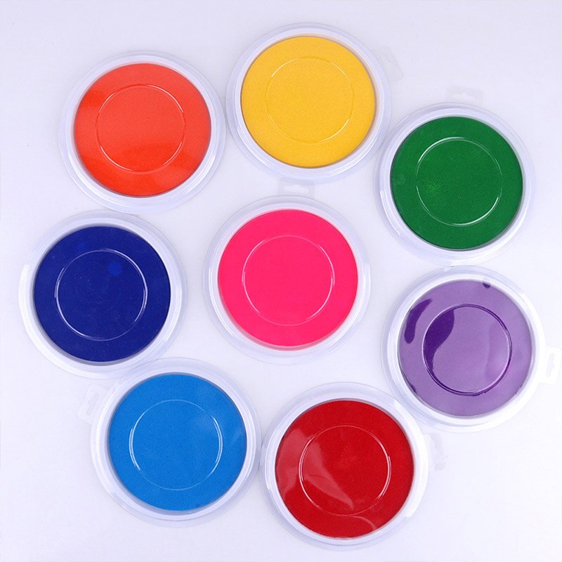 9 kleuren diy stempel vingerverven knutselen kaarten maken handafdruk modder voor kinderen kleurrijke vingerverven inkt gewassen