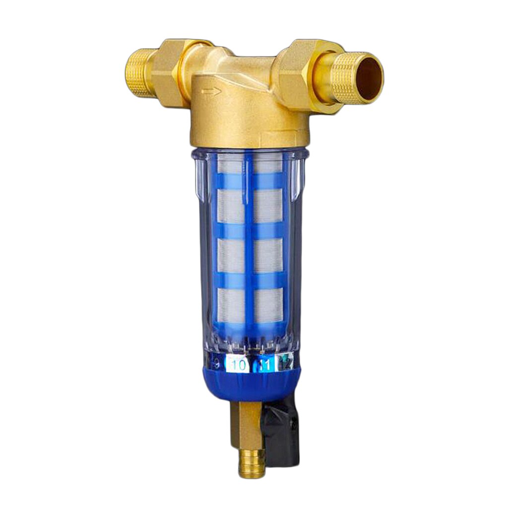 Water Pre Filter Brass Purifier Whole House Water Pre-filter System (1/2inch &3/4inch to Choose): Yellow