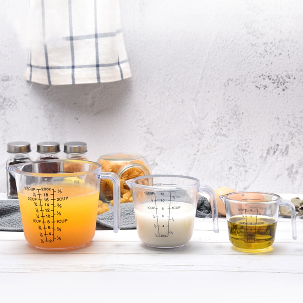 Fenkicyen Plastic Measuring Cups Multi Measurement Baking Cooking Tool Liquid Measure Jug Container Kitchen Jugs Accessories