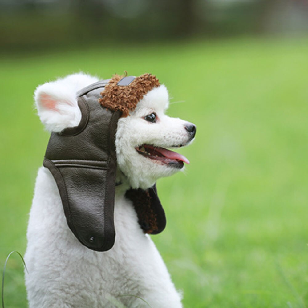 Herfst Winter Stijl Hond Hoed Aviator Cap Pet Kostuum Cosplay Winddicht Pilot Hoed voor Kleine Medium Grote Honden Helm