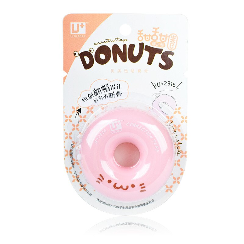 1 Pcs Leuke Kawaii Lytwtw 'S Mooie Kawaii Donuts Correctie Tape Briefpapier Kantoor Schoolbenodigdheden Corrector Hulpmiddel Zoete